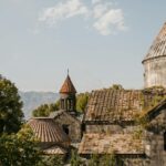 medieval church with cross on roof